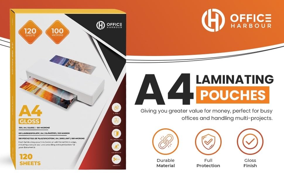 Box of 18 A4 Laminating Pouches – 100 Micron Gloss | Wholesale Bulk Pack