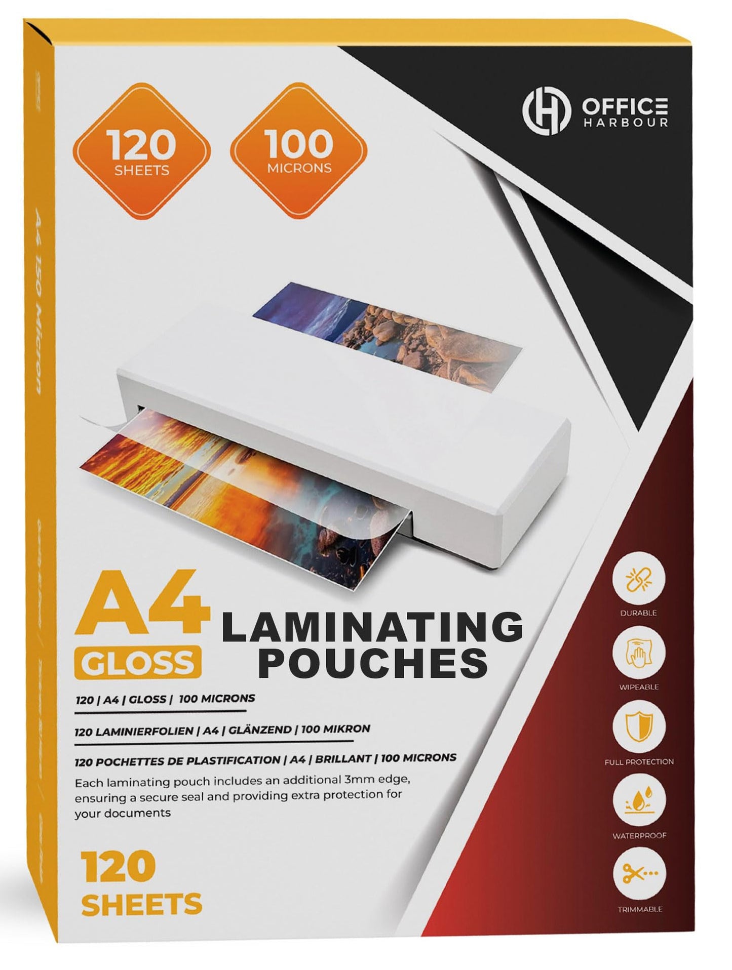 Box of 18 A4 Laminating Pouches – 100 Micron Gloss | Wholesale Bulk Pack