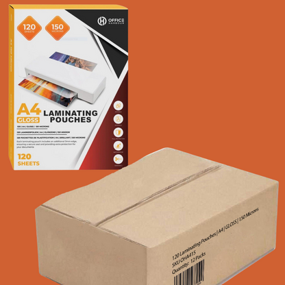Box of 12 A4 Laminating Pouches – 150 Micron Gloss | Wholesale Bulk Pack