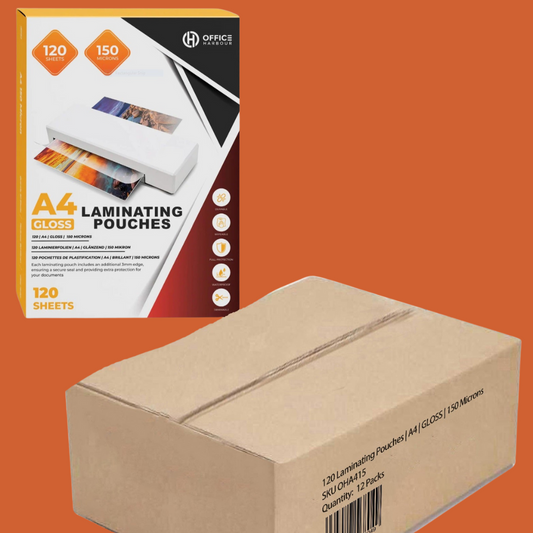 Box of 12 A4 Laminating Pouches – 150 Micron Gloss | Wholesale Bulk Pack