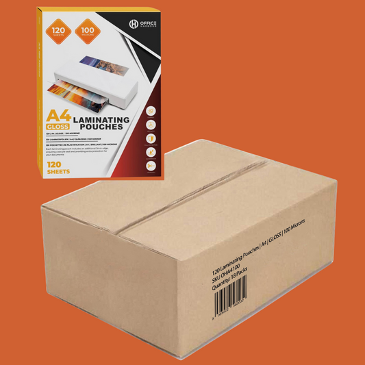 Box of 18 A4 Laminating Pouches – 100 Micron Gloss | Wholesale Bulk Pack