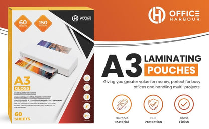 Box of 12 A3 Laminating Pouches – 150 Micron Gloss | Wholesale Laminating Pouches Bulk Pack