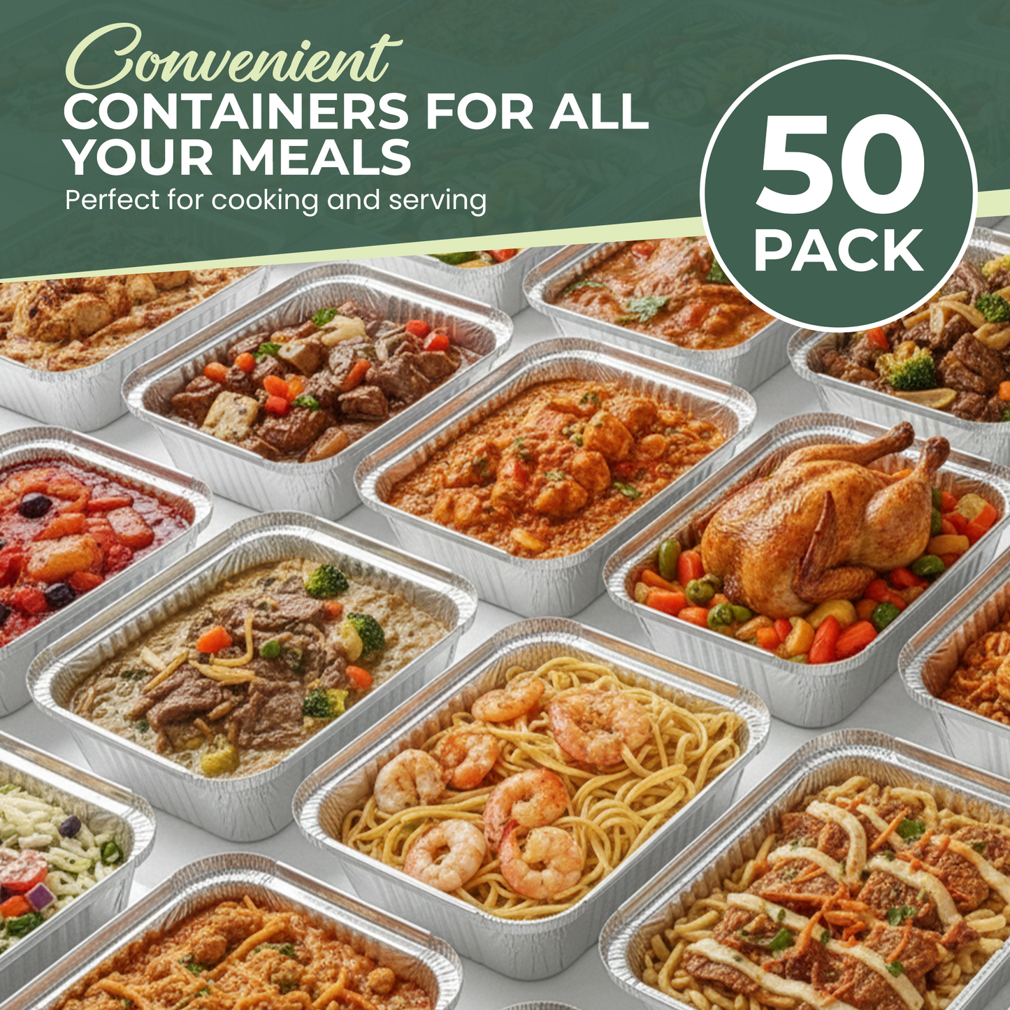 WHOLESALE BULK PACK  1000 Aluminium Foil Containers No.2 with Foil-Backed Lids – 410ml Capacity
