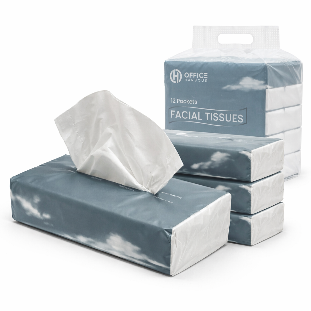3 Ply Soft Pack Facial Tissues Wholesale | 96 Packs Bulk Case