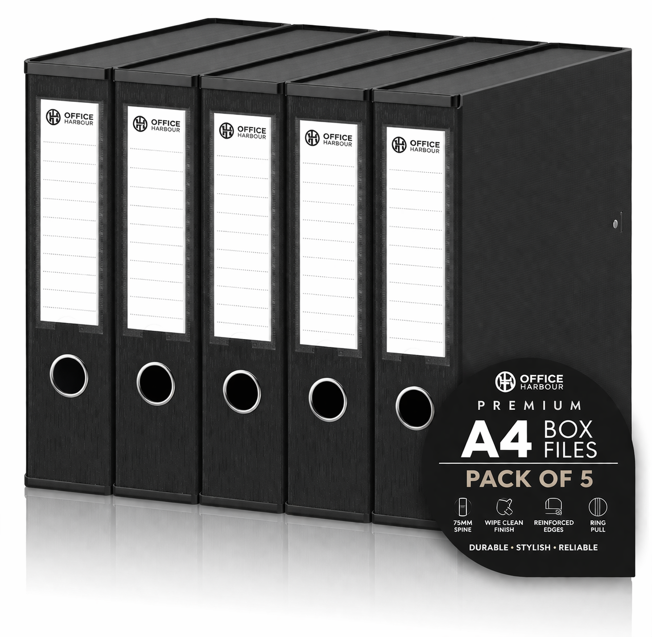 OfficeHarbour A4 Box Files | 20 Files Wholesale Bulk – 30m Distribution Ltd